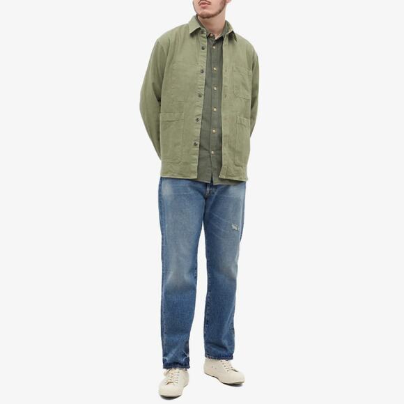 🔴 Officine Générale Theodore Chore Jacket - Light Olive - S - Picture 4 of 5